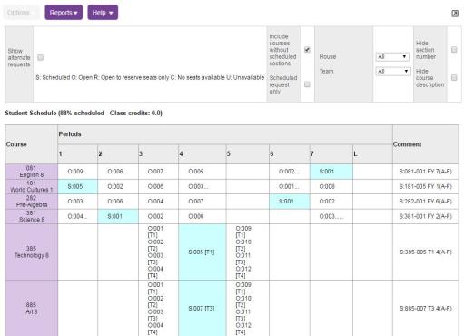 Use the Online Student Conflict Matrix