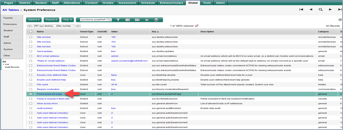 system preference showing different user setting.
