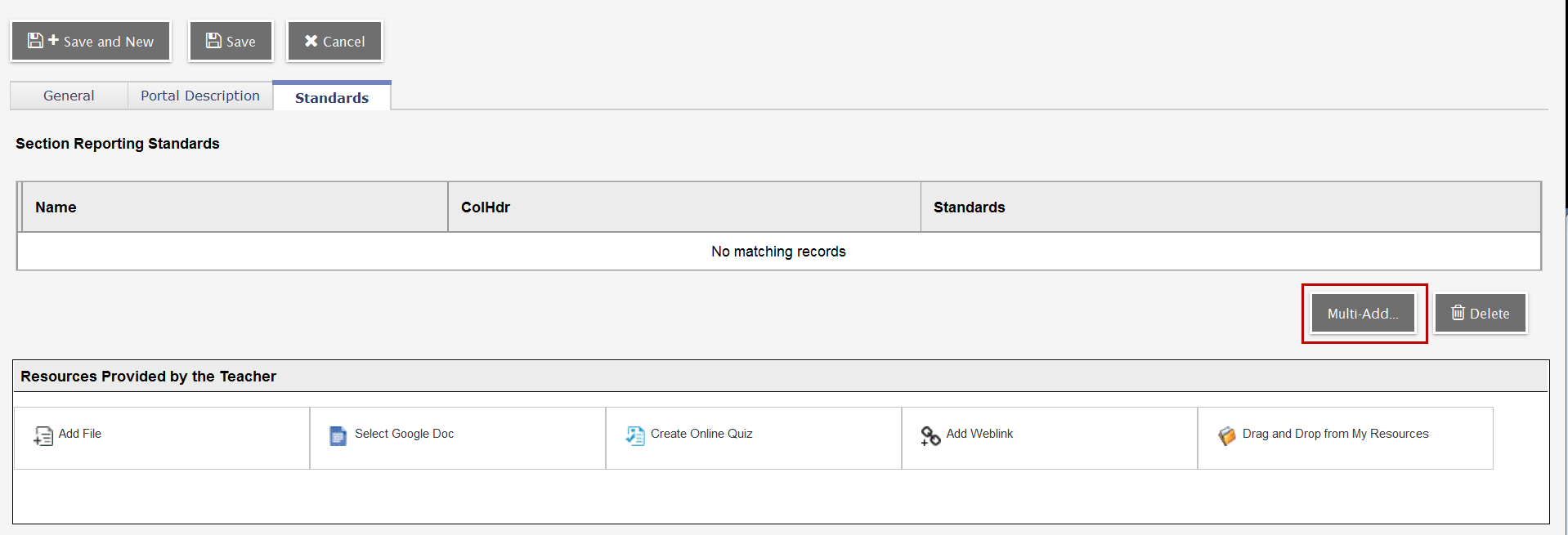 Aligning Reporting Standards to an Assignment